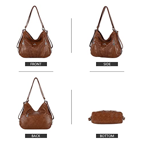 Purses And Handbags Women Fashion Tote Bag Shoulder Bags Top Handle Satchel Purses Washed Synthetic Leather Handbag #TOP23