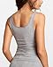 SOULVOR Women's Natrelax Pajamas Tops Sleeveless Modal Ribbed Tank Fitted T-Shirt Sleep Comfort Sleepwear Lounge Shirt Moon Heather Grey - Semi Sheer X-Large