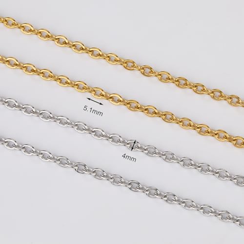 SMYHTGLIF 2 Rolls Total 32.8 Feet Gold and Silver Chain for Jewelry Making by SMYHTGLIF - Used condition - Image 4