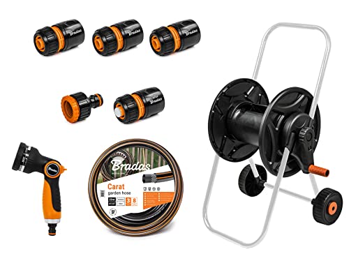 BRADAS - BLACK LINE ECO-AG26020SET1, Kit Carrello Avvolgitubo in metallo,