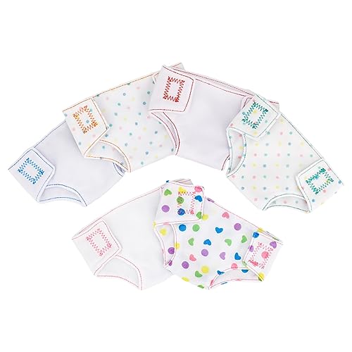 POPETPOP - POPETPOP 6pièces Lot de Couches pour Poupées De Accessoires pour Jeux Habillage Bandes Ajustables Et Lavables