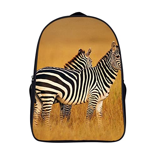 Sac à dos scolaire zèbre mixte 40x28x16cm pour ados