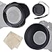 waka 58mm Lens Hood Set, Reversible Tulip Flower + 3 Stages Collapsible Rubber Lens Hood + Center Pinch Lens Cap with Cap Keeper Leash + Microfiber Cleaning Cloth