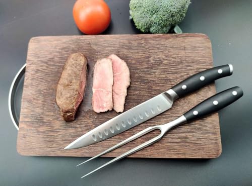 Kakamono Carving Fork, Meat Fork, 12 Inch Cooking Fork, Stainless Steel BBQ Fork, Long Metal Chef Pro Kitchen Forks for Barbecue, Serving, Cooking, Grilling, Roasting by Kakamono - Used condition - Image 8