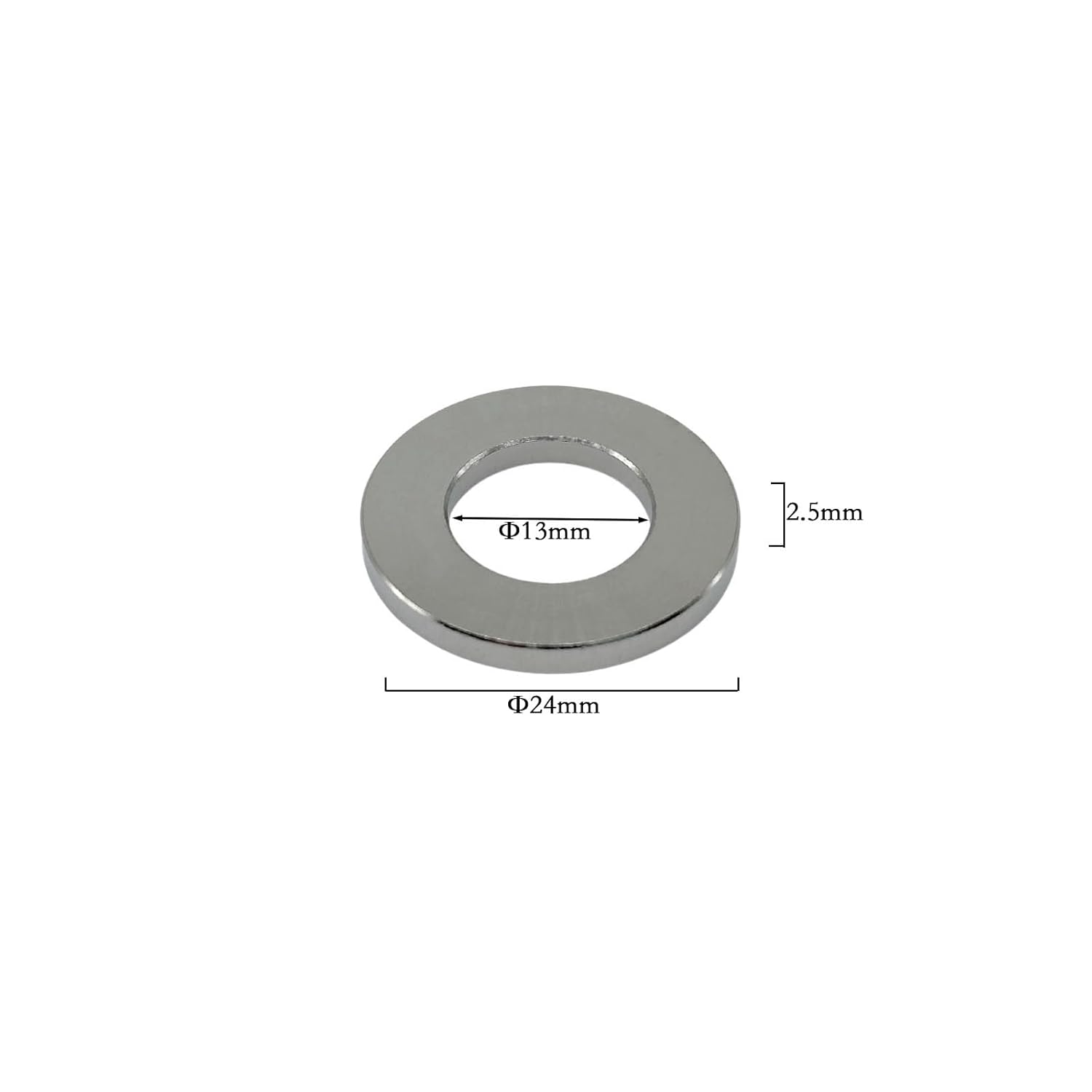 RISON Titanium Washer M12 Titanium Flat Washer Original Sealing Ring DIN125 Seal Washers 25Pcs Titanium Alloy Metal Washers GR5 Washer for Screws Nuts Threaded Rod