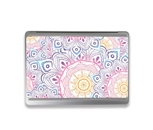 Image of MightySkins Carbon Fiber Skin Compatible with Microsoft Surface Laptop Studio 2 (2023) Full Wrap Kit - Vibrant Mandala | Protective, Durable Textured Carbon Fiber Finish | Made in The USA