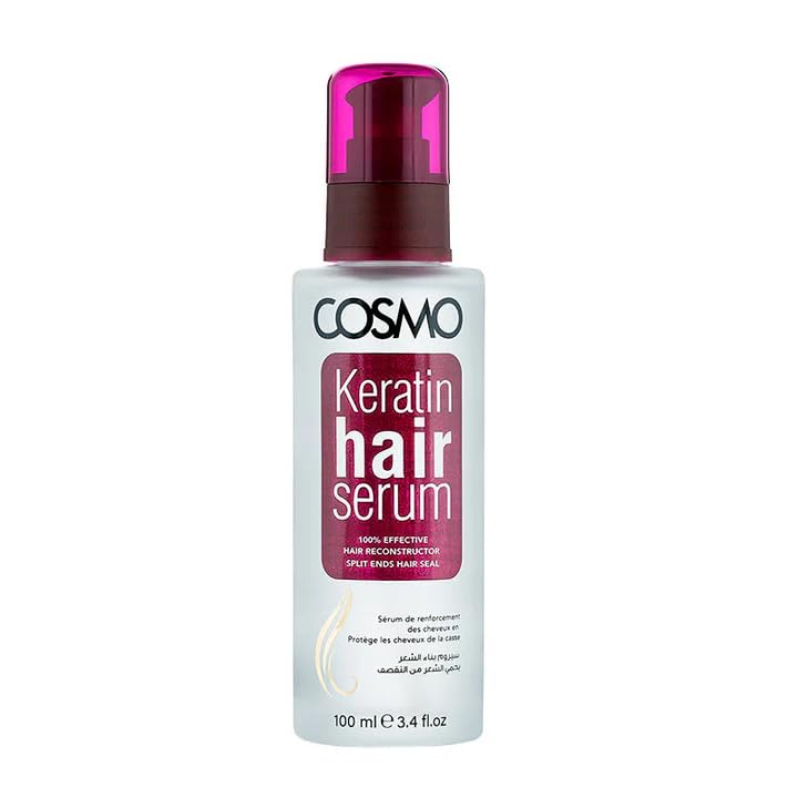 CD COSMO DESIGNS Keratin Hair Serum | Frizz Control, Shine & Smoothness | For All Hair Types | Shine & Softness | Lightweight & Non-Greasy | effectively on straight, wavy, curly, and chemically treated hair 100ml