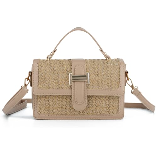 Sac de plage en paille tissé avec bandoulière confortable pour l'été