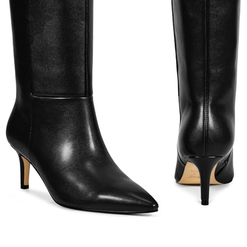 Image of wetkiss Knee High Boots - Pointed Toe & Kitten Heel & Side Full Zipper