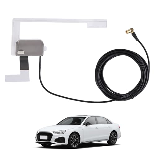 LICHENGTAI Antenna DAB+ per Parabrezza, Antenna per Radio Digitale DAB+, Antenna attiva da 3 m a Montaggio su Vetro per Autoradio DAB+