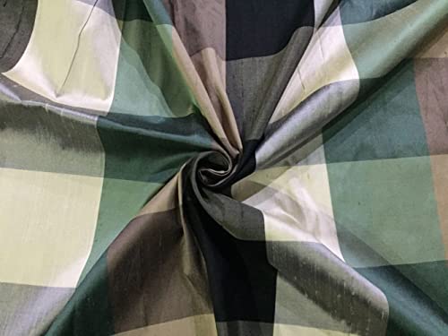 Carreaux en soie Dupioni multicolores haut de gamme pour haute couture de 137 cm