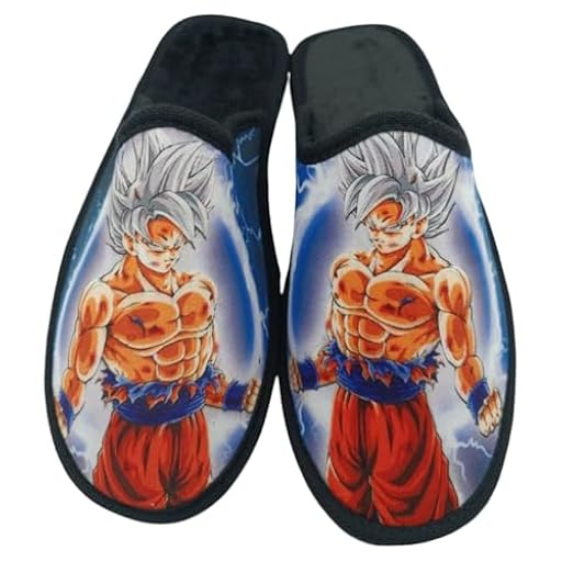 HECHO EN ESPAÑA Zapatillas de Casa para Hombre - Antideslizantes (Son Goku, 42, Sistema tallas calzado EU, Adulto, Hombre, Números, mediano, 42) | Ya disponible en tu tienda friki favorita! En mundofriki.es!