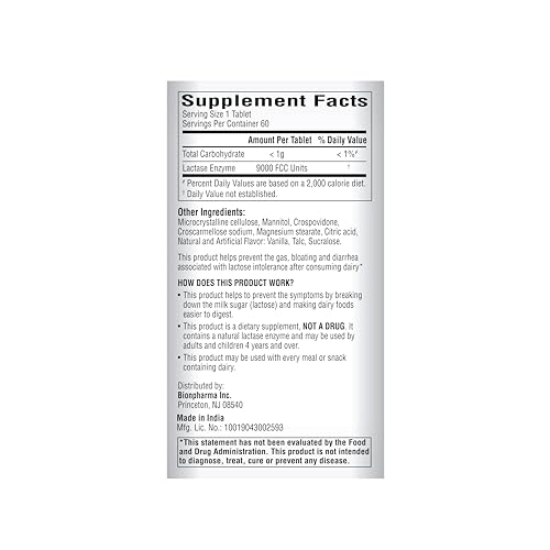 A+Health Dairy Relief Lactase Enzyme Chewables