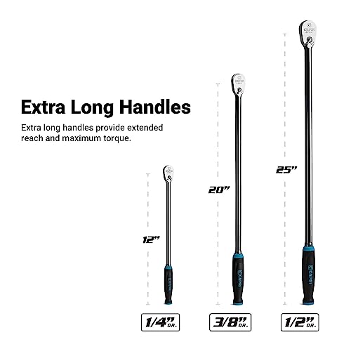 Clé à rochet à manche long Capri Tools à 90 dents pour optimiser votre force
