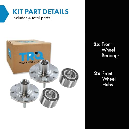 TRQ 2 Piece Front Wheel Bearing & Hub Kit Set Compatible with 1992-2000 Honda Civic 1993-1997 Civic del Sol by TRQ - Image 2