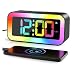 Produktbild HAPPHOOH Wecker Digital, Wecker Kinder mit RGB-Nachtlicht, lautem Alarm für Tiefschläfer, Dimmbarer Anzeige, 12/24-Stunden-Modus, USB-Betrieb Nachttischwecker und Schlummer- & Speicherfunktion