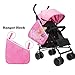 Alovexiong 2 Pack Universal Stroller Organizer Bag, Side Sling Cargo Stroller Net, Non-Slip and Adjustable Straps Storage Mesh Bag for Baby Accessories, Mesh Cargo Net for Stroller Storage - Pink
