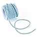 FASHEWELRY 5.47 Yards Twisted Cords Trim 3mm Light Blue Braided Silk Rope Cords Twisted Polyester Silk Cords for Macrame Bracelets Curtain Costumes Ornament, Crafts Making