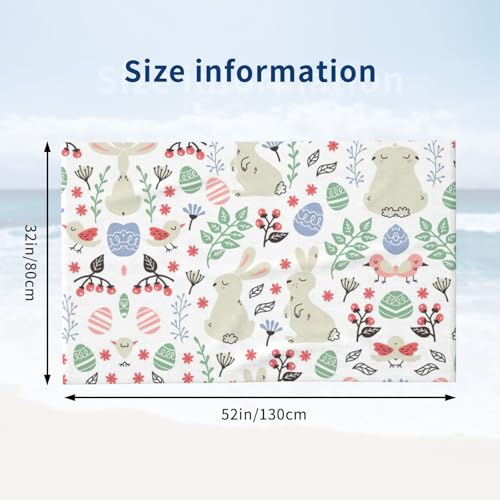 Serviette de bain microfibre absorbante douche imprimée fleurs - 4