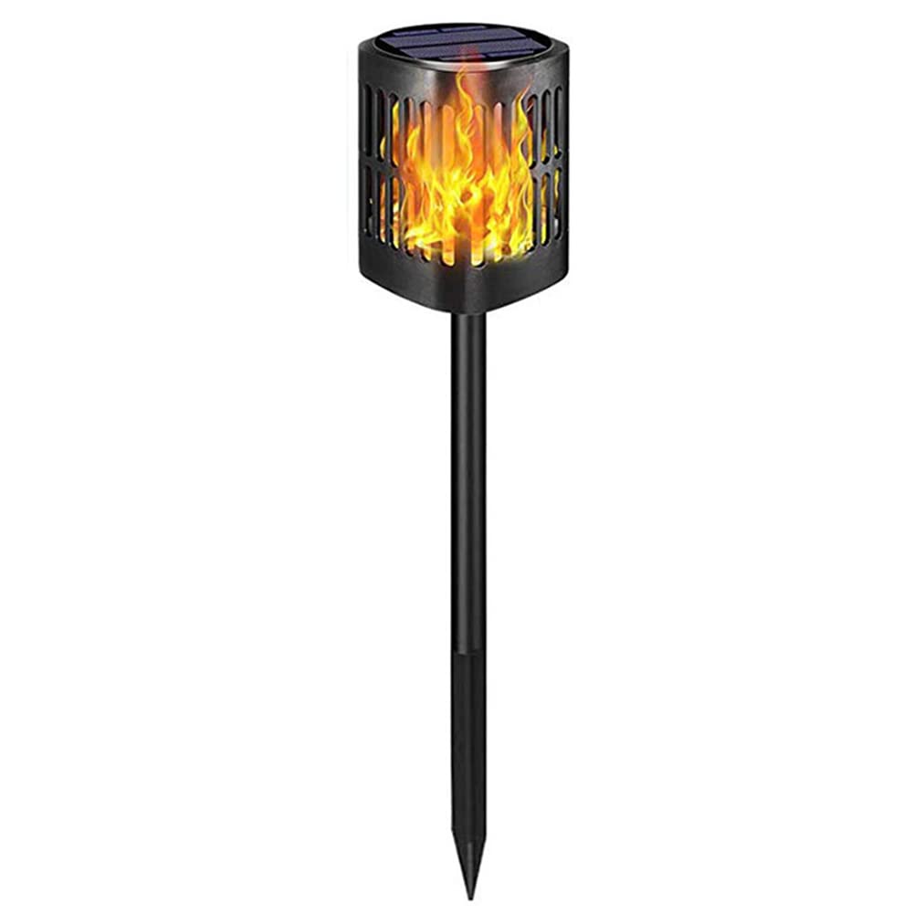 Solarleuchten Für Außen, Solar Flammenlicht Mit Realistischen Flammen, Solar Gartenleuchten 96 Led Solarlampe IP65 Wasserdicht Garten Fackeln, Automatische EIN/Aus, Für Außen, Hinterhöfe, Rasen