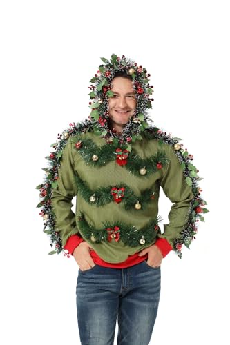 U LOOK UGLY TODAY Hässlicher Weihnachtspullover Herren Unisex Lustig Kapuzenpullover Strickjacke Weihnachten Ugly Christmas Sweater Chunky Gestrickter Festlicher Pullover für Party U LOOK UGLY TODAY Hässlicher Weihnachtspullover Herren Unisex Lustig Kapuzenpullover Strickjacke Weihnachten Ugly Christmas Sweater Chunky Gestrickter Festlicher Pullover für Party
