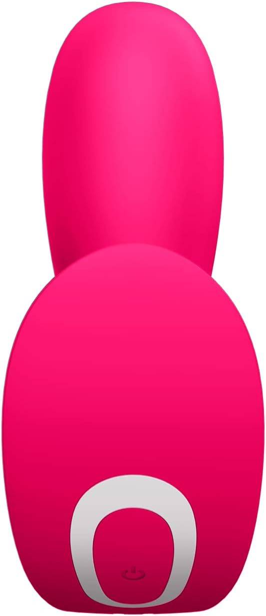 Close-up of the magnetic charging contacts on the Satisfyer device and the USB charging cable.