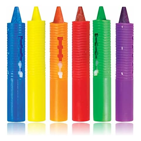 AZEEZ Plastic Crayons For Kids Bath Crayons Non Toxic Multi Colored Washable Pencil Crayons Set For Children To Write On Baths And Tiles Develop Creativity And Imagination In Toddlers (Pack Of 6) Cover