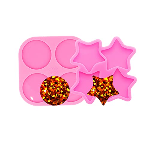 AMZTOART Super Glossy Resin Mold Phone Grip Epoxy Molds, Silicone Molds for Badge Reel DIY Telephone Stands Design (YMDY0533+DY1127)