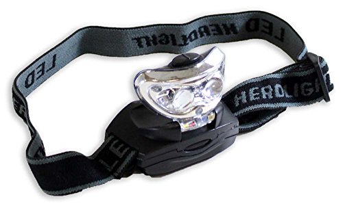 GLOW PRO 3-LED Headlight | Detachable & Adjustable Strap | 2 White & 1 Red LEDs | Multi-Functional for Bicycling, Hiking & Safety | 2.5" (6.4 cm) x 1.5" (3.8 cm) | Requires 3 AAA Batteries