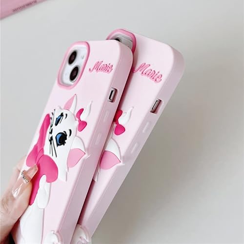 Iphone 13 Pro Max Case, Cute 3D Cartoon Marie Cat Kitty Soft Silicone Case With Charm For Teens Girls Women For Iphone 13 Pro Max 6.7 Inch 2021 #TOP5