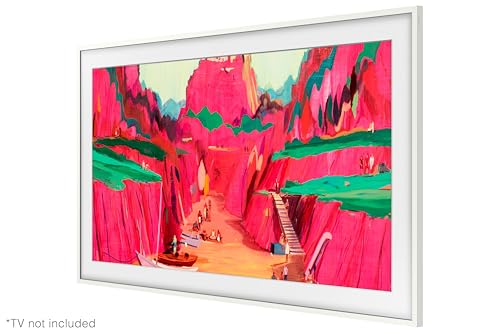 Image of Samsung 85 inch The Frame Customizable Bezel for TV, Magnetic Mount, Match Television to Room Decor, Interchangeable Designs and Colors, Modern White, VG-SCFA85WTBZA, 2021