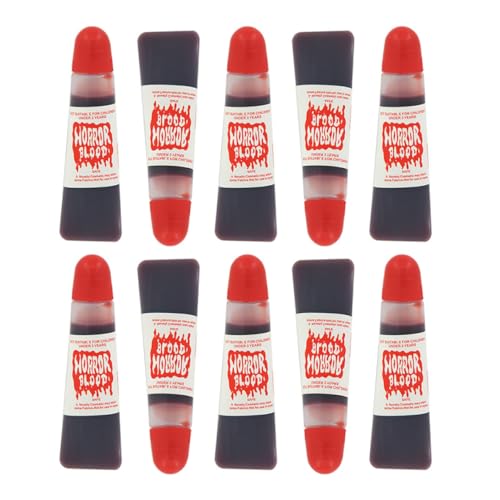 CRILSTYLEO 10 plasma falso salpicadura de sangre falsa sangre falsa halloween fiesta de sangre falsa bromas para halloween fake blood sangre artificial plasma sanguíneo de terror Miel rojo