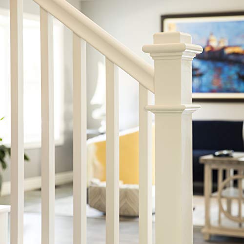 962 - Wood Box Newel - Plain Style - 48 inch - Sleek Minimalist Design - Staircase Post - Paint-Grade (Poplar)