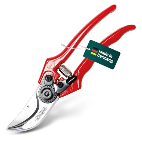 Preisvergleich Produktbild BERGER Handschere Bypass Klassik 1200 / Klassische Gartenschere mit geradem Schneidkopf / Robuste Profi Blumenschere aus Metall geschmiedet mit Einhandverschluss / KWF-zertifiziert / Made in Germany