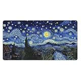 MTG Playmat Art Starry Night Board Game Card Game Trading Card Game Play Mat TCG Mat Desk Pad Original Hand Painted Stitched Edges Rubber Base Smooth Surface 23.5x13.7in