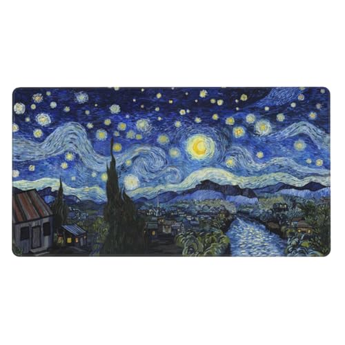 MTG Starry Night Playmat with Stitched Edges