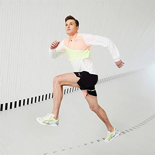 PUMA PUMA Men's UltraRide Road Running Shoe, White Fizzy Yellow, 8.5