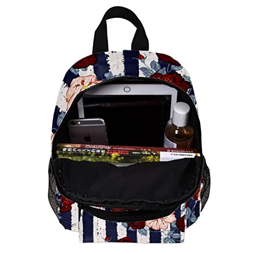 Sac à dos pour garçons et filles motif floral multicolore 30cm