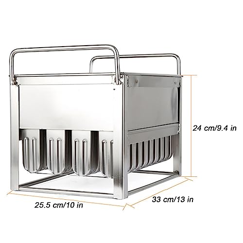 Moldes para paletas de acero inoxidable, 40 cavidades para hacer helados para uso doméstico y comercial, duraderos y fáciles de limpiar