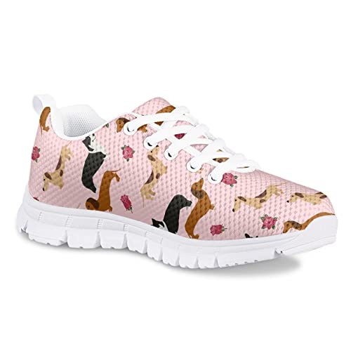 Gomyblomy Kids Comfortable Running Athletic Shoes, Girls & Boys Stylish Lace Up Knitted Mesh Rubber Soles Sneakers4