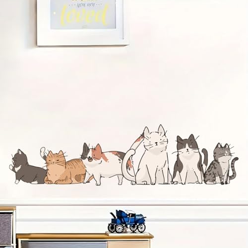 Vinilo decorativo de pared gato estilo 3 30x90 cm miniatura 5