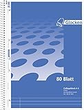Papierformat: A4 Baier & Schneider Notizblock Collegeblock Student, Spiralbindung, 4fach, 60 g/qm, A4, 32-linig, 80