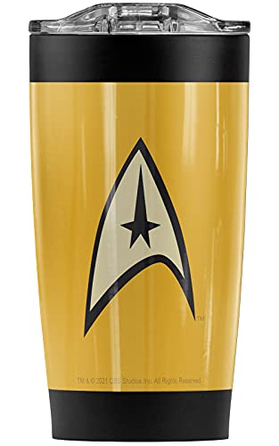 LOGOVISION Star Trek Star Trek Command Uniform Stainless Steel Tumbler 20 oz Coffee Travel Mug/Cup, Vacuum Insulated & Double Wall with Leakproof Sliding Lid | Great for Hot Drinks and Cold Beverages