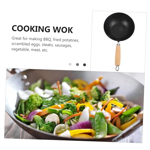 Wok pequeño tradicional japonés VALICLUD de hierro miniatura 5