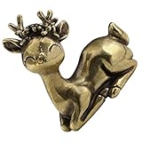 Ornement artisanal en laiton : idéal pour la famille, les enfants, les proches et les amis pendant les fêtes, décoration cerf en laiton