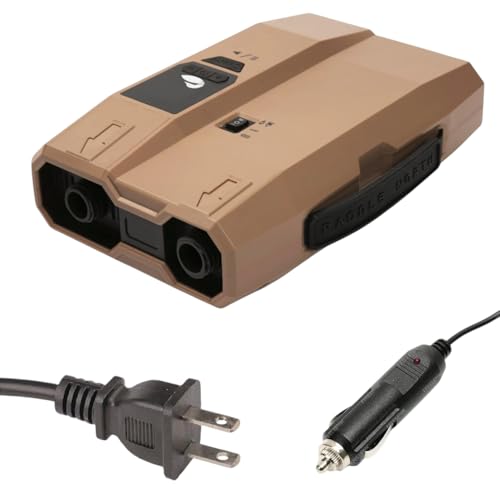 Paddle North High Pressure 20PSI Electric Pump SUP & Kayak - 110 AC Plug - 12V DC Car Connector for Car/Boat - Optional Battery - Auto-Off, Deflation Function, Halkey-Roberts Valve Connector