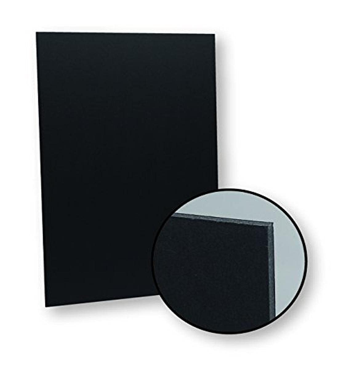 Flipside Products - 20 x 30 Total Black Foam Board 25 Pack, 5mm Thickness Foam Core Backing Board, Black on Both Sides