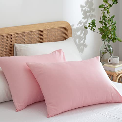 Pink Duvet Cover Queen, 100% Washed Microfiber 3 Pieces Solid Color Casual Pink Bedding Set For Men Women, With Zipper Closure, Luxury Ultra Soft Relaxed Feel Natural Wrinkled Comfy (Pink, Queen) #TOP6