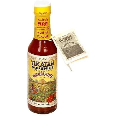 Try Me Yucatan Sunshine Habanero Pepper Sauce, 5-Ounce Bottles (Pack of 12) Cover
