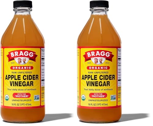Bragg Organic Raw-Unfiltered Apple Cider Vinegar, 473ml (Pack of 2)